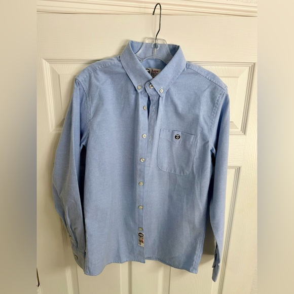 Classic Light Blue Men's Button-Down Shirt - Picture 1 of 6
